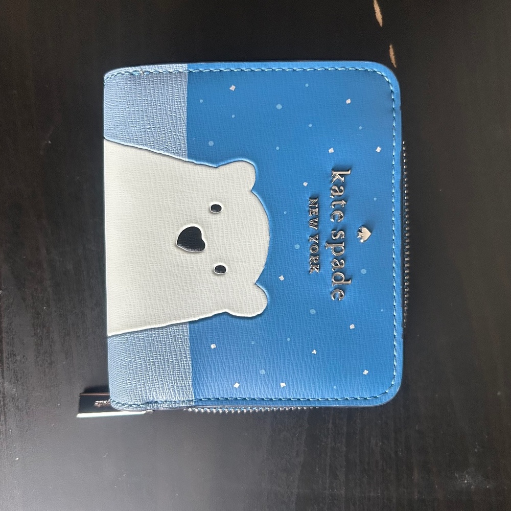 Kate Spade Arctic Friends Polar Bear Small Folding Wallet